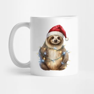 Christmas Sloth With Lights Mug